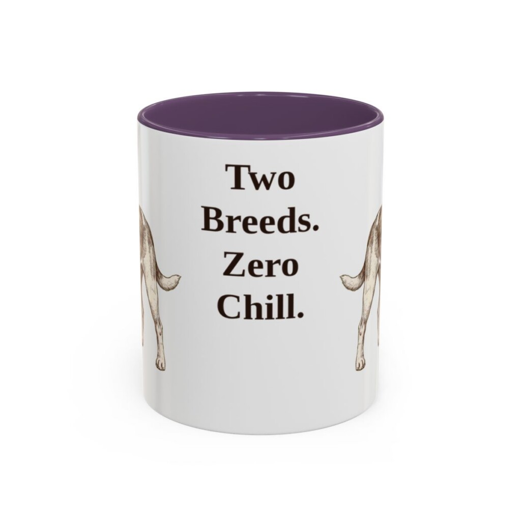 11oz Funny Jackabee Mug, Purple, front view