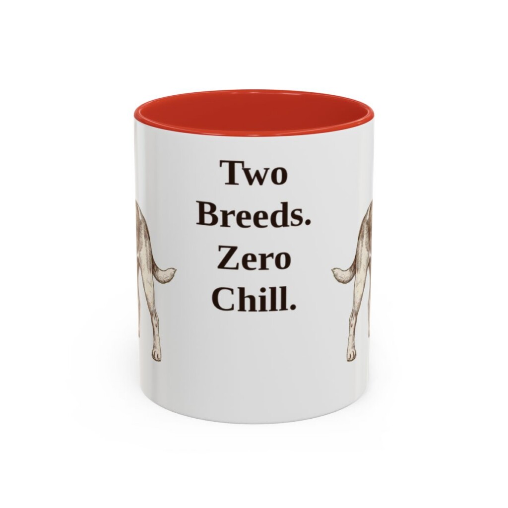 11oz Funny Jackabee Mug, Red, front view