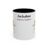 11oz Jackabee Latin Mug, Black, front view