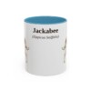 11oz Jackabee Latin Mug, Light Blue, front view