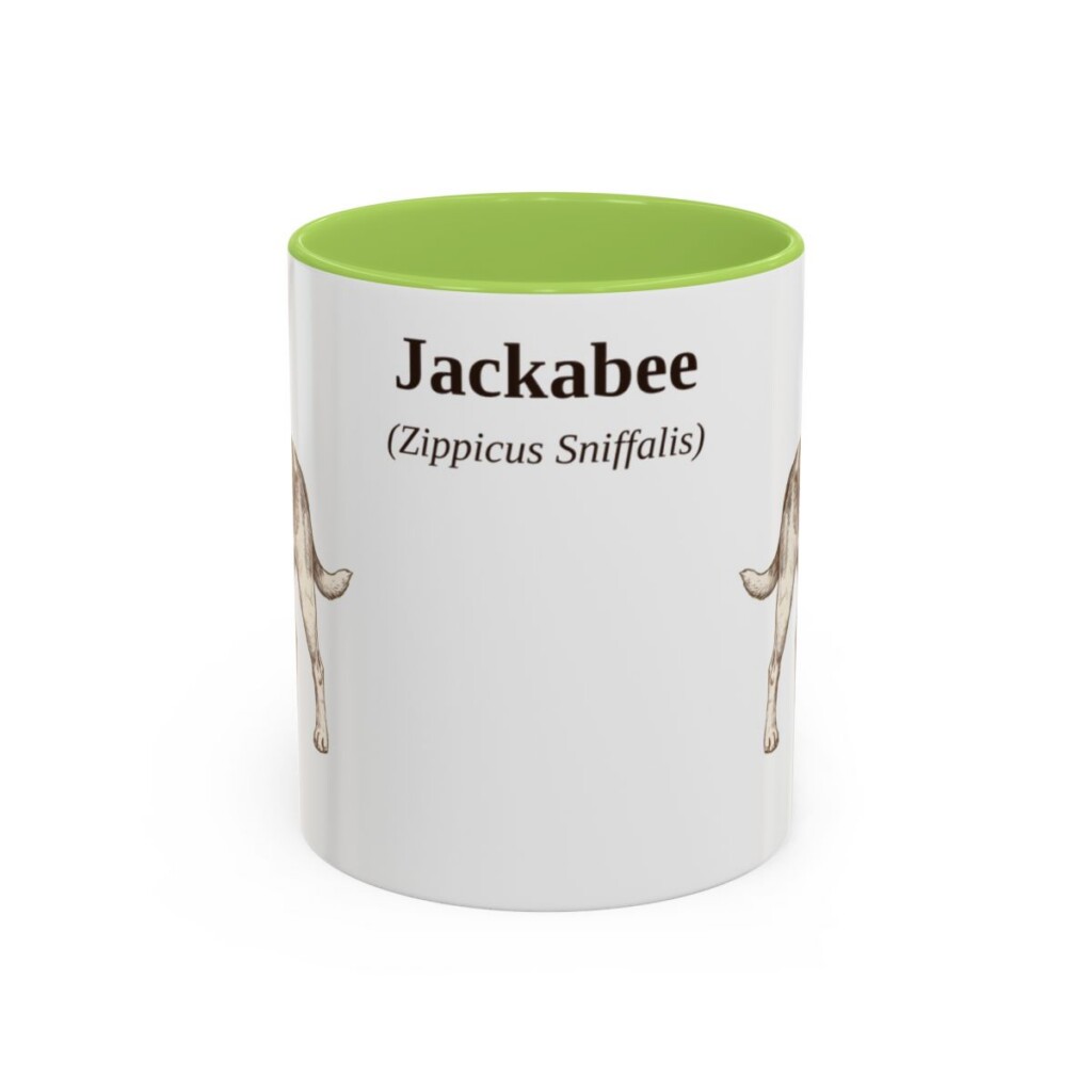 11oz Jackabee Latin Mug, Light Green, front view