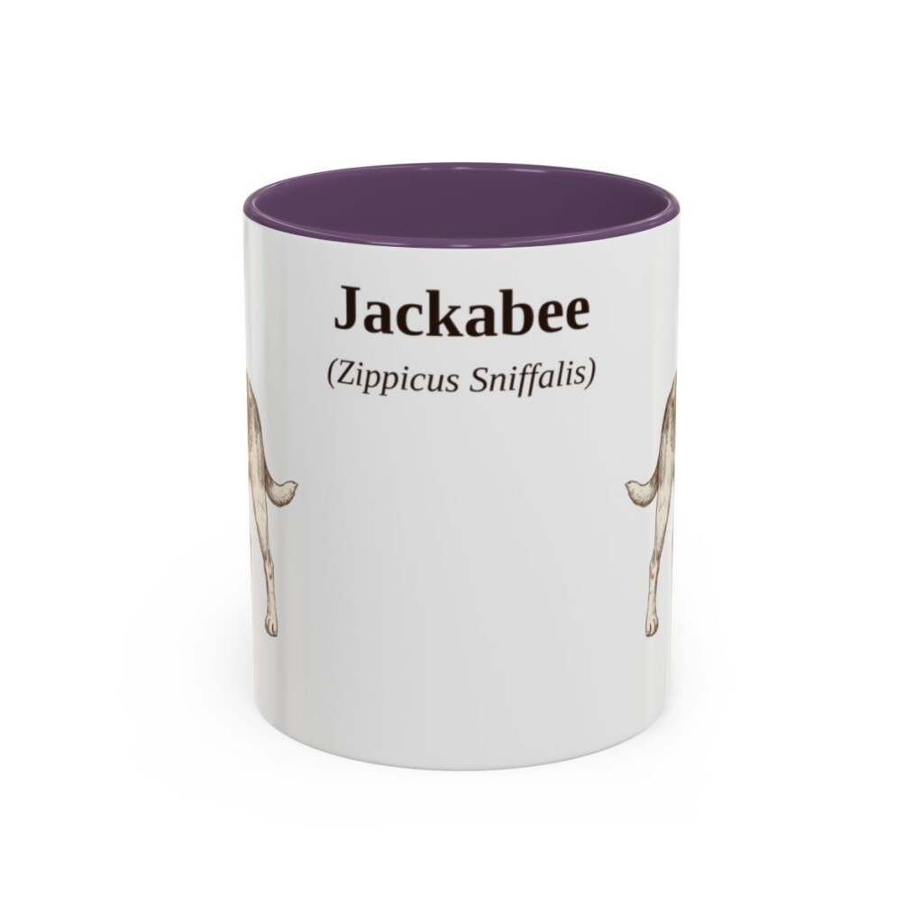 11oz Jackabee Latin Mug, Purple, front view