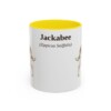 11oz Jackabee Latin Mug, Yellow, front view