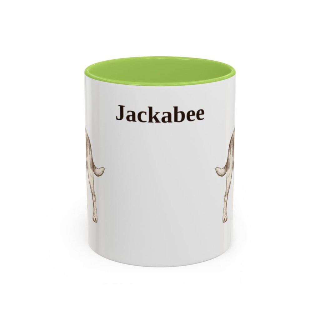 11oz-jackabee-mug-light-green 11oz Jackabee Mug, Light Green, front view