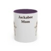 11oz Jackabee Dog Mom Mug, Purple, front view