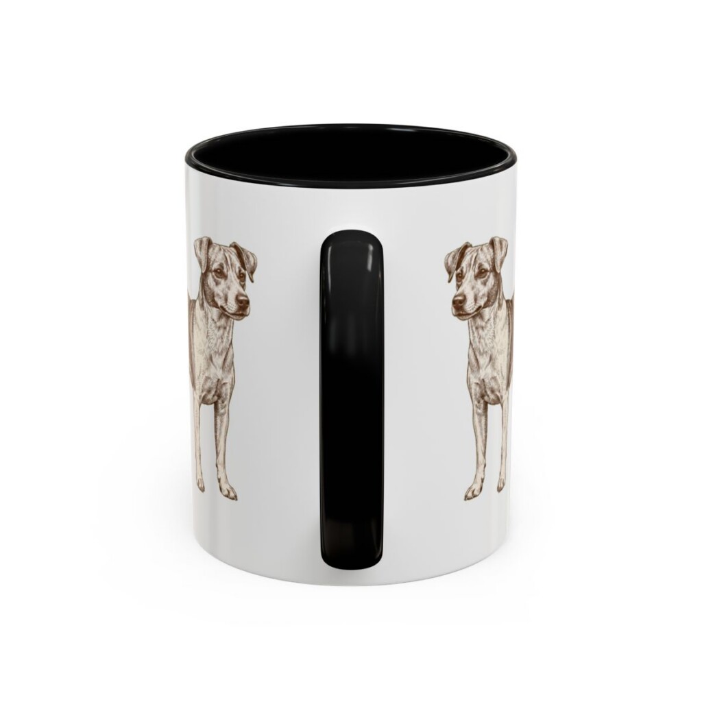 11oz Jackabee Mug, Black, back view