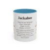 11oz Jackabee Mug, Light Blue, front view
