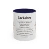 11oz Jackabee Mug, Navy, front view