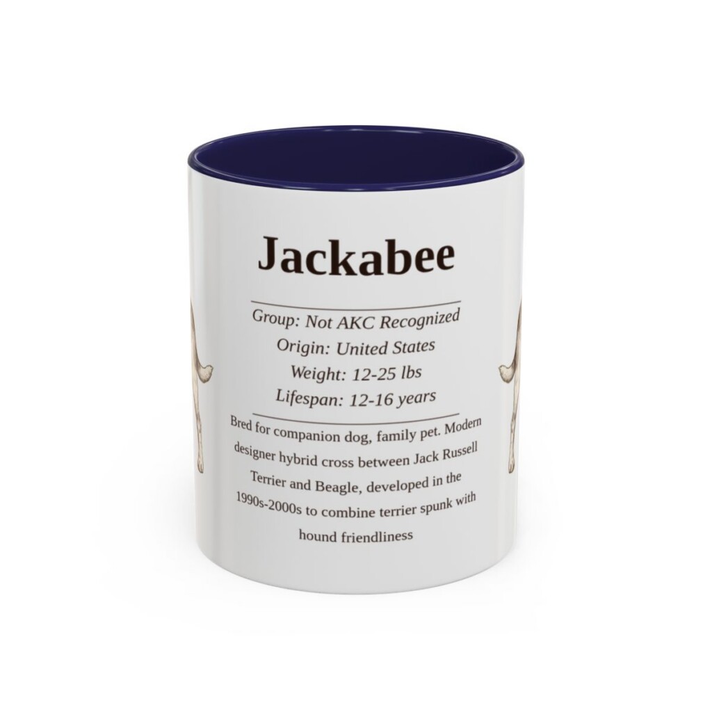 11oz Jackabee Mug, Navy, front view