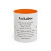 11oz Jackabee Mug, Orange, front view