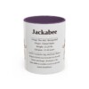 11oz Jackabee Mug, Purple, front view