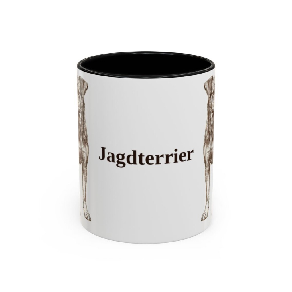 11oz Jagdterrier Mug, Black, front view