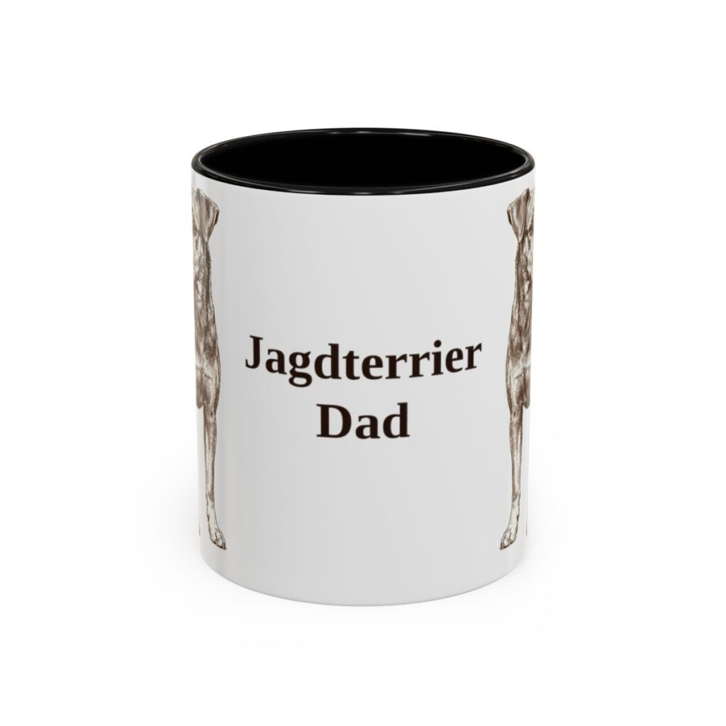 11oz Jagdterrier Dog Dad Mug, Black, front view