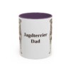 11oz Jagdterrier Dog Dad Mug, Purple, front view