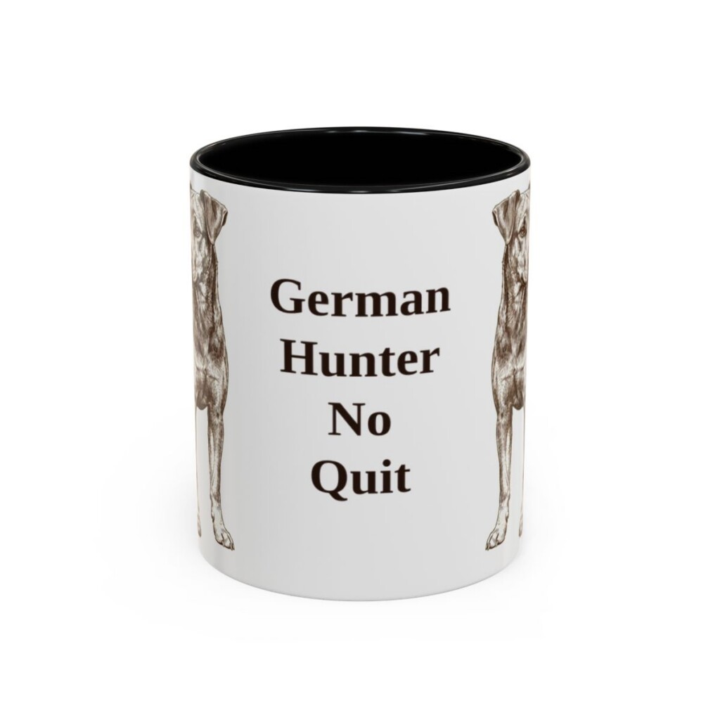 11oz Funny Jagdterrier Mug, Black, front view