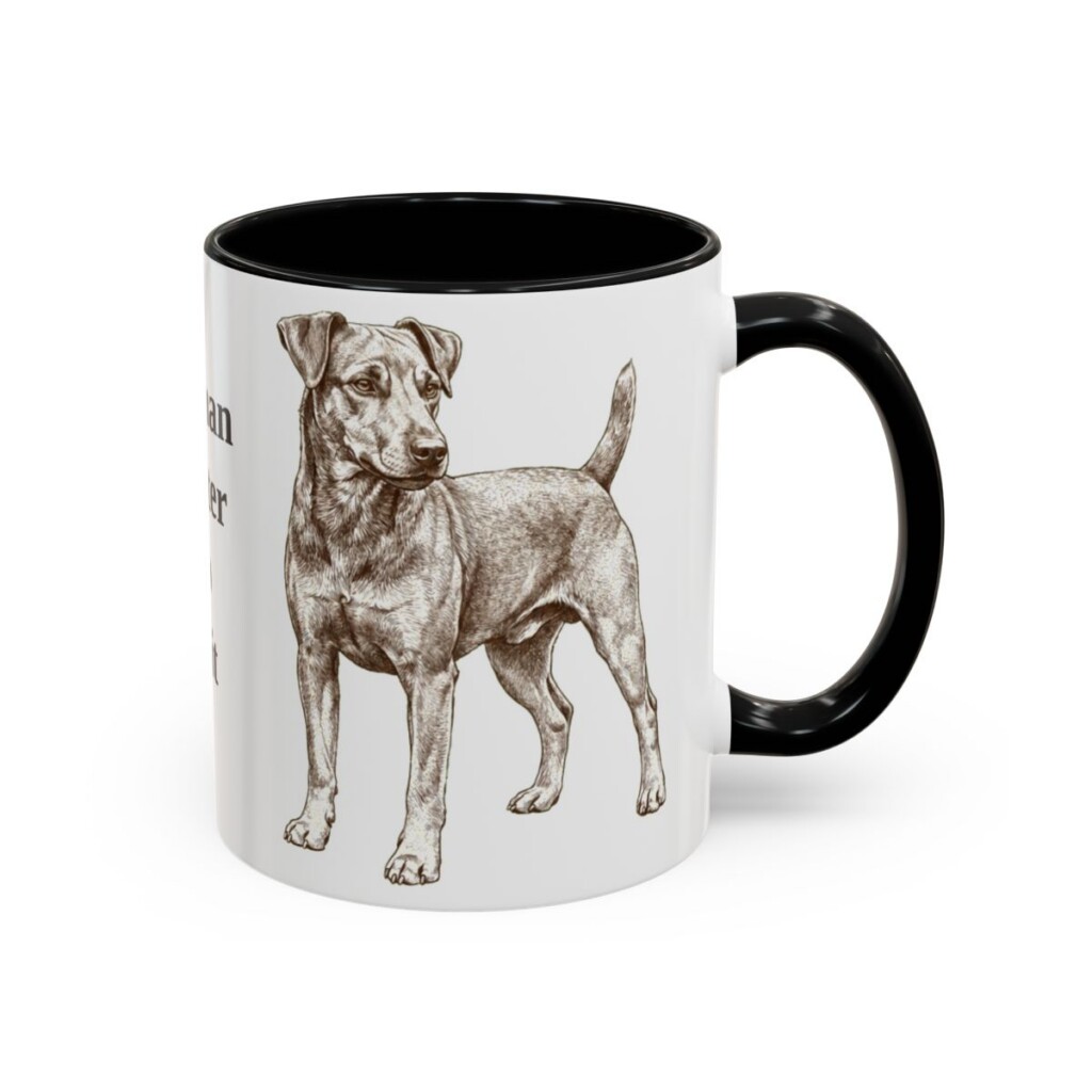 11oz Funny Jagdterrier Mug, Black, right side view