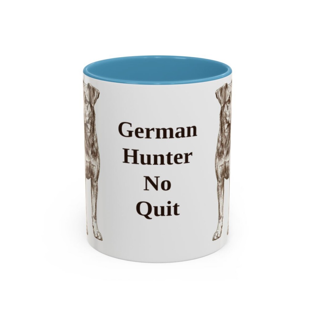 11oz Funny Jagdterrier Mug, Light Blue, front view