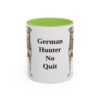 11oz Funny Jagdterrier Mug, Light Green, front view