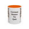 11oz Funny Jagdterrier Mug, Orange, front view