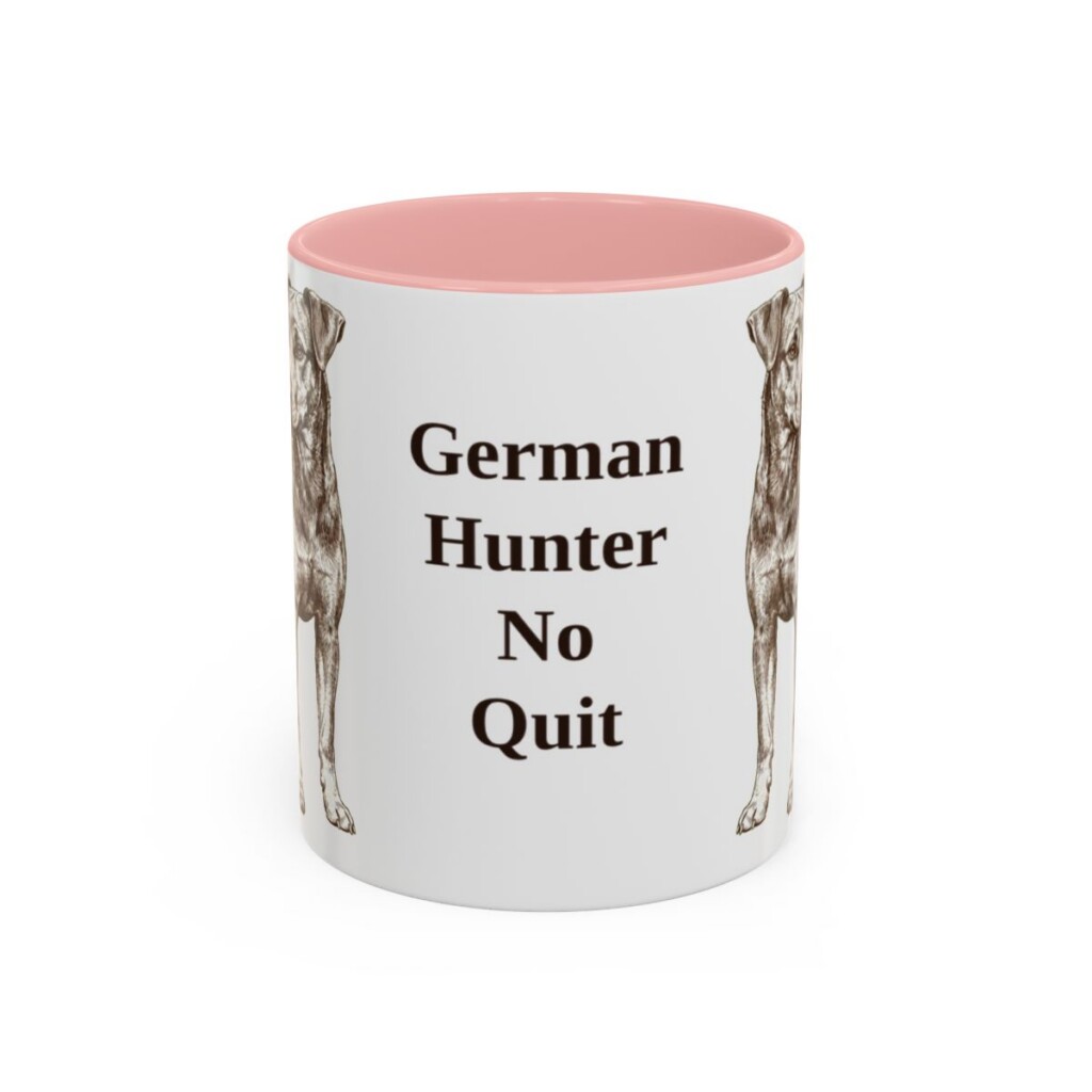 11oz Funny Jagdterrier Mug, Pink, front view