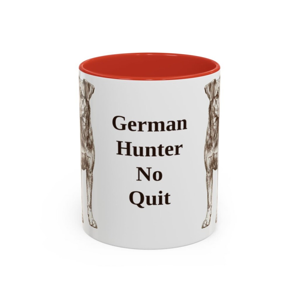 11oz Funny Jagdterrier Mug, Red, front view