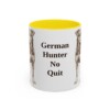 11oz Funny Jagdterrier Mug, Yellow, front view