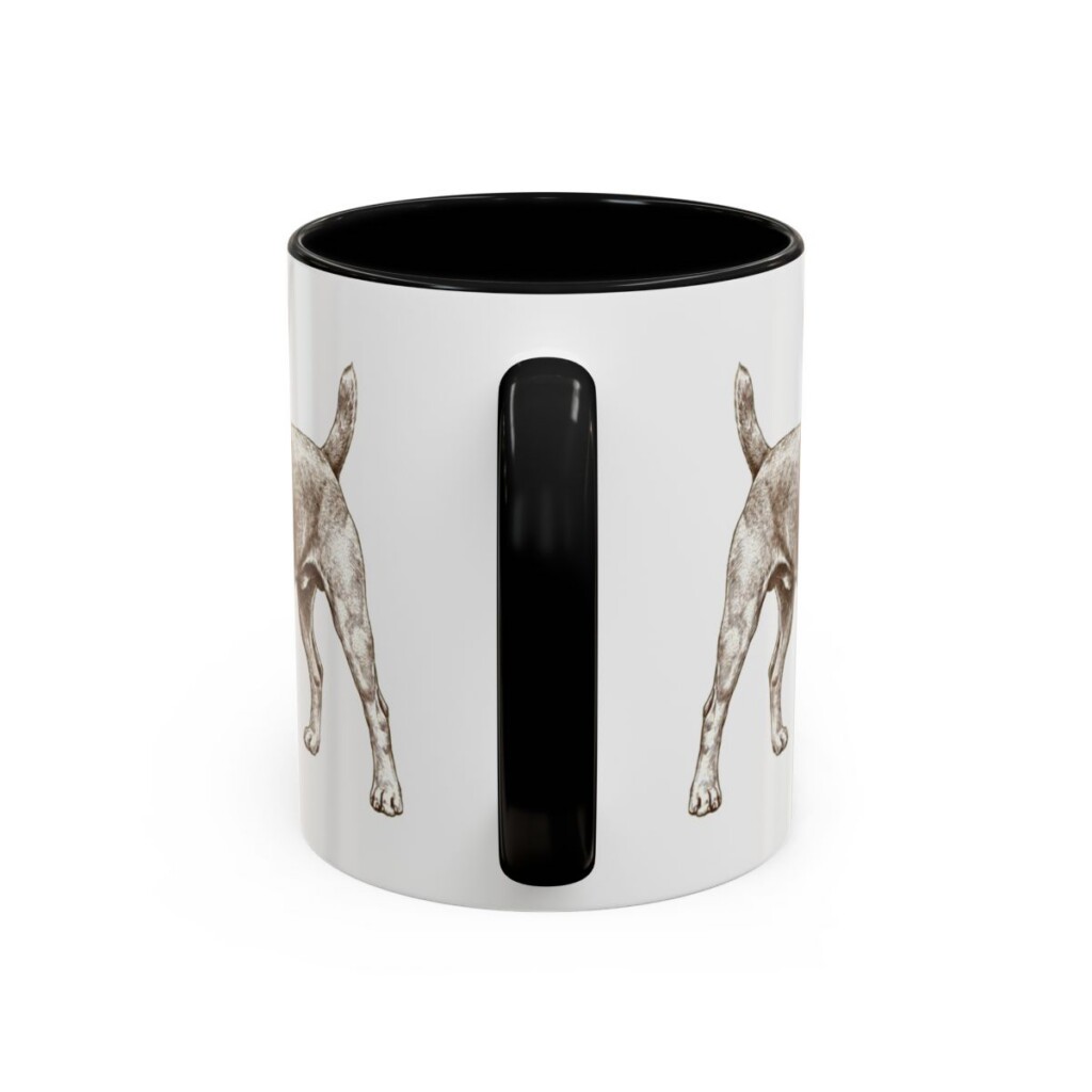 11oz Jagdterrier Latin Mug, Black, back view