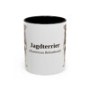 11oz Jagdterrier Latin Mug, Black, front view