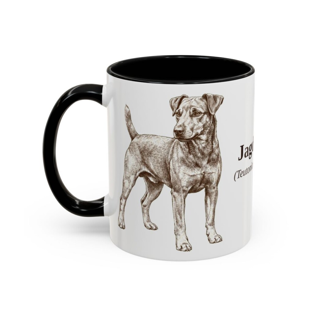 11oz Jagdterrier Latin Mug, Black, left side view