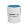 11oz Jagdterrier Latin Mug, Light Blue, front view