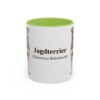 11oz Jagdterrier Latin Mug, Light Green, front view