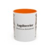 11oz Jagdterrier Latin Mug, Orange, front view
