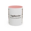 11oz Jagdterrier Latin Mug, Pink, front view
