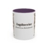 11oz Jagdterrier Latin Mug, Purple, front view