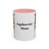 11oz Jagdterrier Dog Mom Mug, Pink, front view
