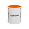 11oz Jagdterrier Mug, Orange, front view