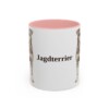 11oz Jagdterrier Mug, Pink, front view