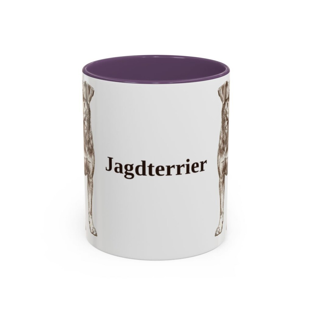 11oz Jagdterrier Mug, Purple, front view
