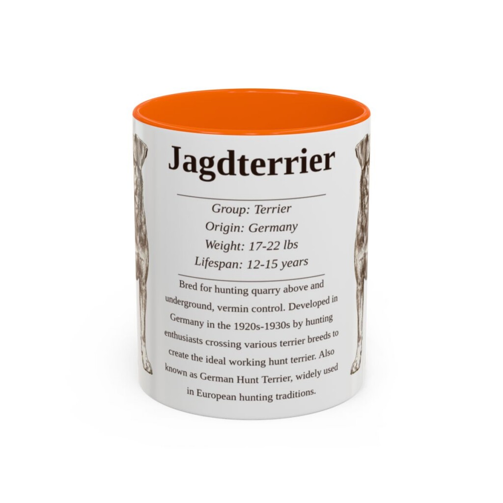 11oz-jagdterrier-mug-writeup-orange 11oz Jagdterrier Mug, Orange, front view