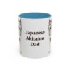 11oz Japanese Akitainu Dog Dad Mug, Light Blue, front view