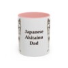 11oz Japanese Akitainu Dog Dad Mug, Pink, front view
