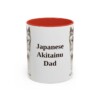 11oz Japanese Akitainu Dog Dad Mug, Red, front view