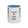11oz Funny Japanese Akitainu Mug, Light Blue, front view