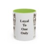 11oz Funny Japanese Akitainu Mug, Light Green, front view