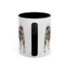 11oz Japanese Akitainu Mug, Black, back view