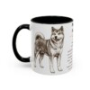 11oz Japanese Akitainu Mug, Black, left side view