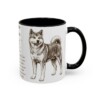 11oz Japanese Akitainu Mug, Black, right side view