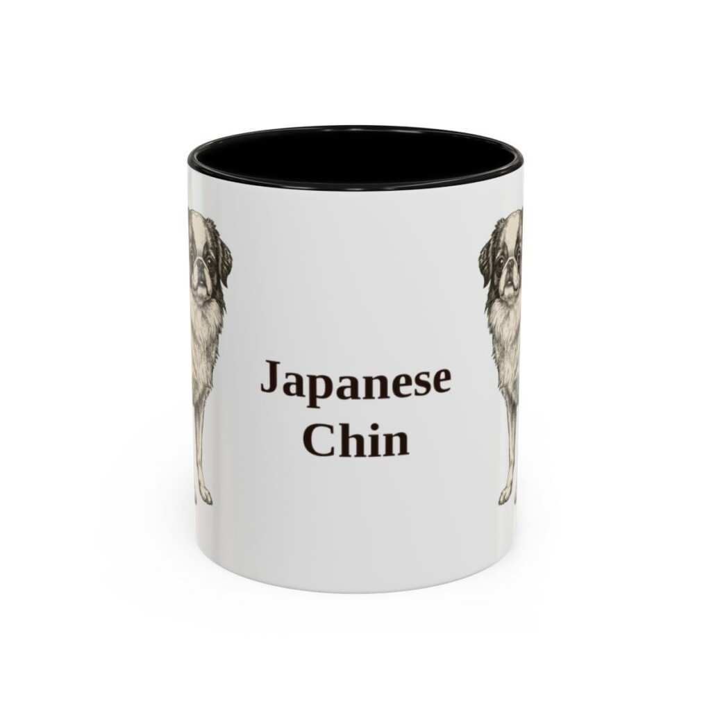 11oz Japanese Chin Mug, Black, front view