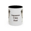 11oz Japanese Chin Dog Dad Mug, Black, front view