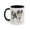 11oz Japanese Chin Dog Dad Mug, Black, left side view